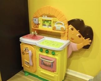 $22. For the Dora the Explorer kitchen Play sets,
