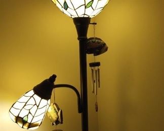 Was new $225. Stained Glass Floor Pole lamp, with double lamps, now asking only $125. See it in person,
