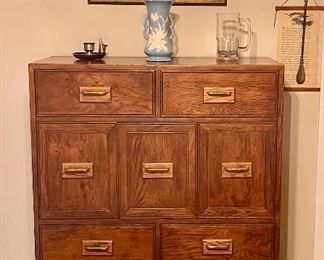 Artefacts by Henrendon Tall Campaign Highboy Oak Chest