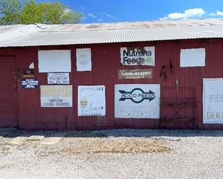 Vintage Signs-M-G Feed, Nutrena Feed, Garst