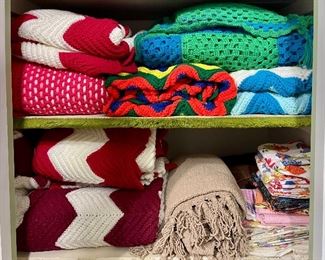 Vintage MCM Crocheted Afghans