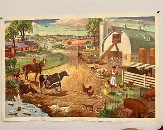 1957’s Childcraft Farm Motif Posters