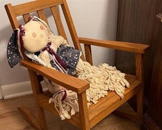 Vintage Wooden Children’s Rocker