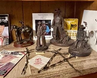 John Wayne Prints by Louis Reynolds, Old Barbed Wire Crosses