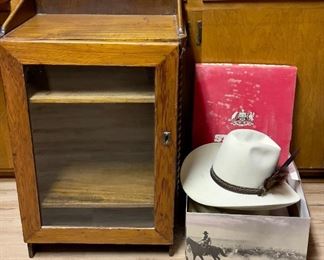 Antique Medicine Cabinet, Vintage Stetson 5x Hat