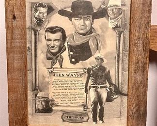 John Wayne Framed Memorabilia