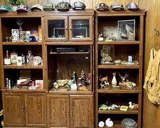 Shelving Unit, Vintage Caps