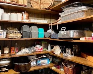 Wicker baskets, Canister Set, Kitchen Appliances, Baking Pans