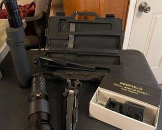 Vintage Spotting Scope, Tripod, Vintage Window Mount