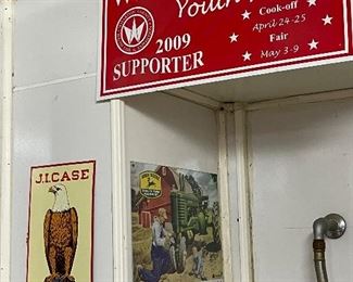 Case Tin Sign, John Deere Sign