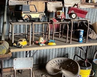 School Chairs, Tractor Seat Stool