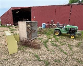 John Deere Mower-doesn’t run, Oil Barrel Stands, Truck Toolbox