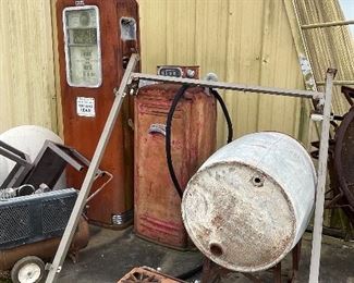 Old Standard Oil Metal Barrel