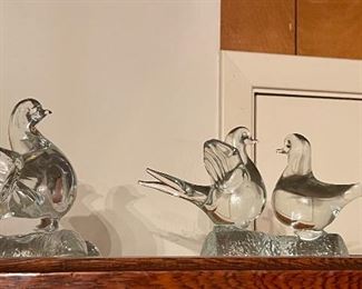 Vintage Murano Glass Bird Figurines