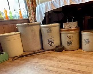 Old Crocks, Indian Head #12, Western Crocks, Vintage Coca Cola Tray, Primitive Ladle