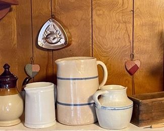 Vintage Crock Pitchers