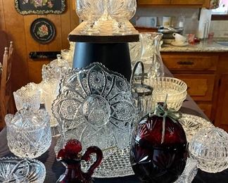 Vintage Luminarc Ruby Red Glass Dish