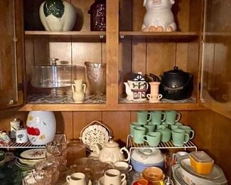 Vintage Cookie Jars, Pink Depression Glass, Fire King Jadeite, Restaurant Ware, Pyrex, Corning