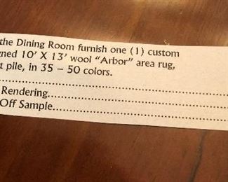 Custom made Arbor rug retail $12,500