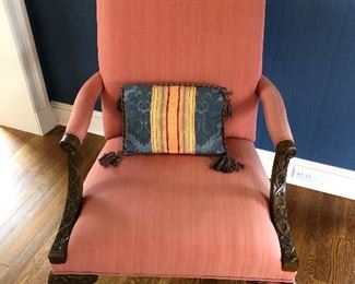 Handsome hairy paw foot arm chair