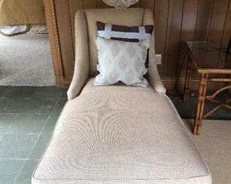 1 of a pair of Jay Walter Interiors purchased chaise lounges, by Hickory White