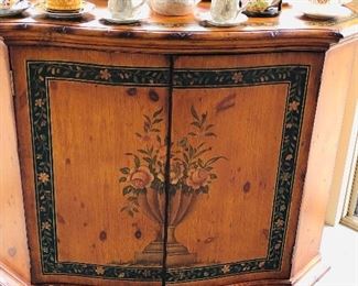 Hand decorated pine chest
