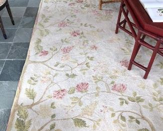 Custom made 9.2 x 11.8 China Fresco Gold Branches  wool rug