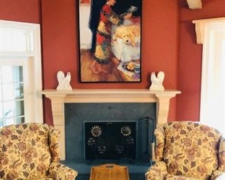 Pair of Sir William wing chairs