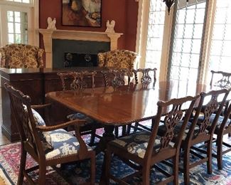 Oriental rug on floor for sale also