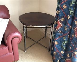 Baker Milling Road metal base round occasional table made in Italy