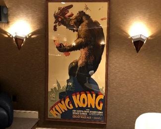 Reproduction 3 sheet King Kong movie poster 
