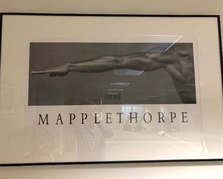 Large Robert Mapplethorpe framed poster