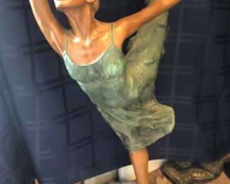 Victor Villarreal large fine art ballerina Bronze 3’ by sight