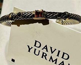 David Yurman sterling gemstone cuff. 