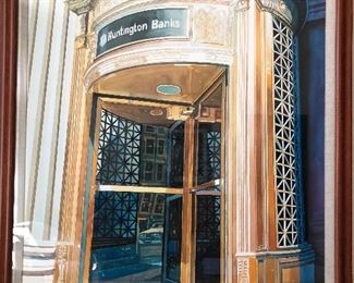 Bruce McCombs, Huntington bank, watercolor