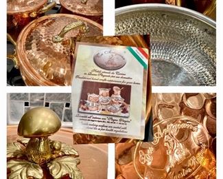 Made in Italy copper cookware set 
