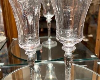 Mikasa Jamestown crystal w/gold rims -set of wine and set of champagne glasses avail. 