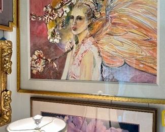 “Springtime Angel” framed watercolor by Jacksonville artist John Bunker 