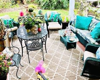 Outdoor Furnishings (Many by Baker and Brown Jordan) GALORE!  Plus Spring Decor!