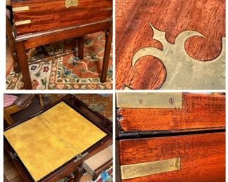 Antique writing box w/hidden drawers 