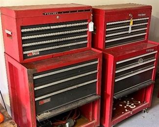 Craftsman Tool Boxes, one is loaded, one is not...priced accordingly