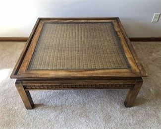 Thomasville Cane Coffee Table 