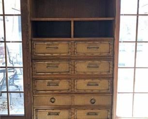 Thomasville Rattan Cabinet 