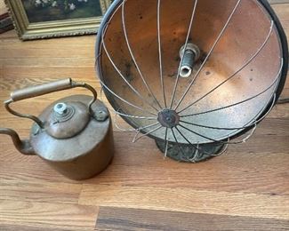 Antique Bronze/Brass tea pot, antique copper electric heater