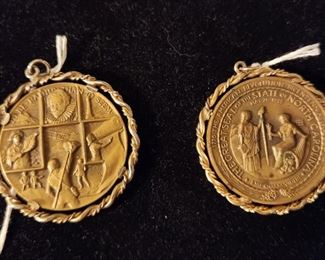 North Carolina and New Bern Bicentennial Medals.