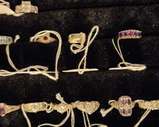 Lots of Sterling and Gold Rings
