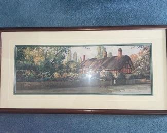 An English Cottage by Paul Landry #222/850 Lithographic Print!