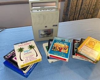 Borg Warner Cart-A-Tune Eight Track Solid State Player w/Tapes!