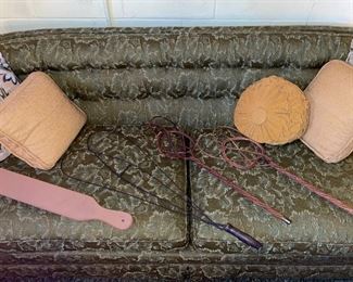 Retro Green Couch & Rug Beaters!