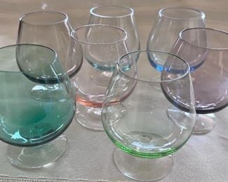 Colored glass small snifters